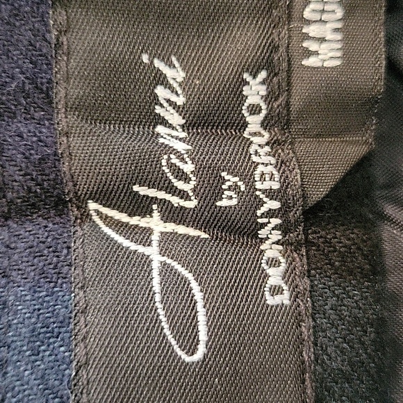 Vintage 80s 90s ALANNI by Donny Brook size 10 navy green & black plaid wool pant - Picture 4 of 5